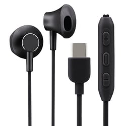 USB Type-Cイヤホン インナーイヤー型 ブラック LN-TCEP01BK