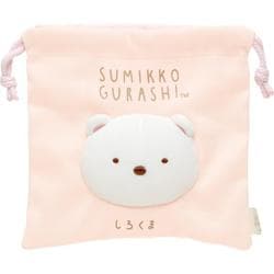 CA50601 すみっコぐらし ふわふわフェイス巾着 「すみっコ大好きシリーズ」 しろくま [キャラクターグッズ]