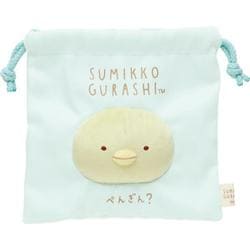 CA50602 すみっコぐらし ふわふわフェイス巾着 「すみっコ大好きシリーズ」 ぺんぎん？ [キャラクターグッズ]