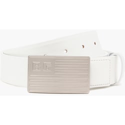 BRG191M38 WHITE 001 [BG BUCKLE LEATHER BELT]