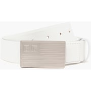 BRG191M38 WHITE 001 [BG BUCKLE LEATHER BELT]