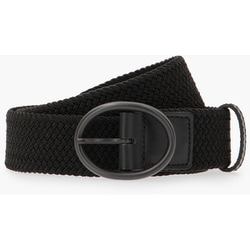 BRG211G36 BLACK 001 [WS OVAL BUCKLE MESH BELT]