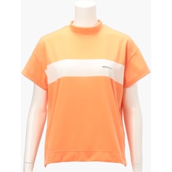 BRG241W42 ORANGE 00M [レディース WS PANEL MESH MOCK NECK RELAXED FIT]