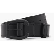 BG1732518 BLACK 001 [BUCKLE LEATHER BELT]