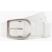 BG1732518 WHITE 001 [BUCKLE LEATHER BELT]
