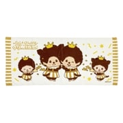 2843019 モンチッチ フェイスタオル ステッカー付 約34×80cm Let's！Party（レッツ！パーティ）シリーズ パネル柄 [キャラクターグッズ]