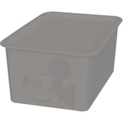 ミッキーマウス スクエア BOX 蓋付き 収納 ハーフ グレー 19×27×12cm 日本製