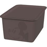 ミッキーマウス スクエア BOX 蓋付き 収納 ハーフ エコ ブラウン 19×27×12cm 日本製