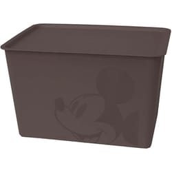 ミッキーマウス スクエア BOX 蓋付き 収納 ラージ エコ ブラウン 38×27×23.5cm 日本製