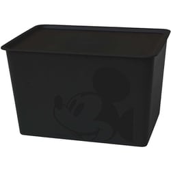 ミッキーマウス スクエア BOX 蓋付き 収納 ラージ エコ ブラック 38×27×23.5cm 日本製