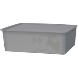ミッキーマウス スクエア BOX 蓋付き 収納 レギュラー グレー 38×27×12cm 日本製