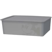 ミッキーマウス スクエア BOX 蓋付き 収納 レギュラー グレー 38×27×12cm 日本製