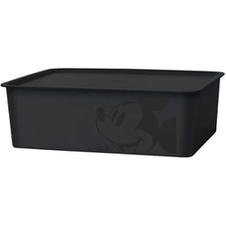 ミッキーマウス スクエア BOX 蓋付き 収納 レギュラー エコ ブラック 38×27×12cm 日本製