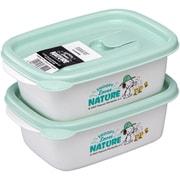 A-040 NC [スヌーピー 保存容器 フラップ付 コンテナ レンジ使用可 400ml 2個 日本製]