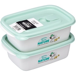 スヌーピー 保存容器 フラップ付 コンテナ レンジ使用可 610ml 2個 日本製 A-041 NC
