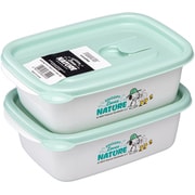 A-041 NC [スヌーピー 保存容器 フラップ付 コンテナ レンジ使用可 610ml 2個 日本製]