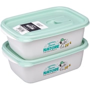 A-042 NC [スヌーピー 保存容器 フラップ付 コンテナ レンジ使用可 940ml 2個 日本製]