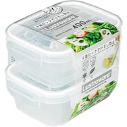 A-2160 WH [スマートフラップ＆ロックス 保存容器 角型 S 2個 レンジ対応 食洗機対応 400ml ホワイト 日本製]