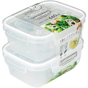 A-2161 WH [スマートフラップ＆ロックス 保存容器 角型 M 2個 レンジ対応 食洗機対応 660ml ホワイト日本製]