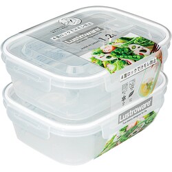 スマートフラップ＆ロックス 保存容器 角型 LL 2個 レンジ対応 食洗機対応 1200ml ホワイト 日本製 A-2163 WH