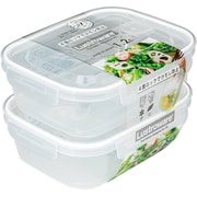 A-2163 WH [スマートフラップ＆ロックス 保存容器 角型 LL 2個 レンジ対応 食洗機対応 1200ml ホワイト 日本製]