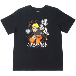 22863200 NARUTO-ナルト- 疾風伝 うずまきナルト 螺旋丸 Tシャツ BLACK XLサイズ [キャラクターグッズ]