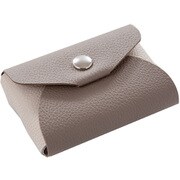 手のひらサイズの牛革ミニ財布 グレージュ