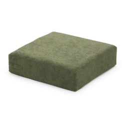 低反発 ふんわり角クッション リビングクッション（角） YG15 グリーン kaku-yg15-gr