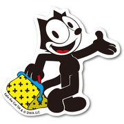 FLX-005 [ダイカットミニステッカー FELIX カバン持つFELIX]
