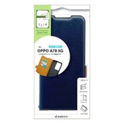 7818OA79BSMNVB [OPPO A79 5G用 ケース カバー 手帳型 薄型 耐衝撃吸収 カード入れ スタンド機能 サイドマグネット NV×BR]