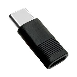 RHEMC01BK [充電・通信変換アダプタ microUSB to Type-C BK]