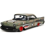 JADA35027 1/24 1957 シェビー ベル エアー チョップトップ カモ/シャークマウス [ダイキャストミニカー]