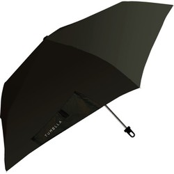 折りたたみ傘 タンブラ 53cm 手開き式 カラビナタイプ スリムボトル付き ブラック 723-052