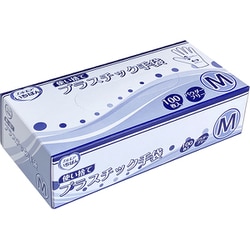エルモアいちばん 使い捨てプラスチック手袋 M 100枚