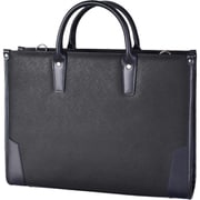 サクソン 合皮スタンドビジネスバッグ A4ファイルサイズ収納可 ブラック SWAN-5236BK