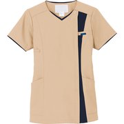 医療・介護 レディスジップスクラブ ベージュ×Dネイ 4L 7023SC-10-4L