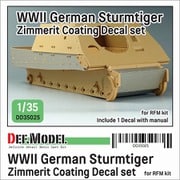 DD35025 1/35 WWII ドイツ シュトゥルムタイガー用 ツィンメリット・コーティング デカールセット （ライフィールドモデル用） [プラモデル用品]