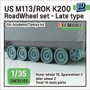DW35165 1/35 現用 アメリカ M113/韓国 K200装甲兵員輸送車用 後期型転輪セット 後期型誘導輪付 （タミヤ/アカデミー用） [プラモデル用パーツ]