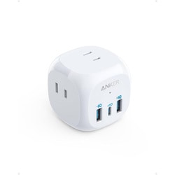 Anker PowerExtend 6-in-1 電源タップ （USB-Cポート×1、USB-Aポート×2、AC差込口×3） ホワイト A9231524