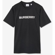 並行輸入品 BURBERRY 8055251 ロゴ コットンTシャツ レディース ブラック Lサイズ