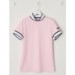 ニューバランスゴルフ 半袖 モックネック ウェア ピンク サイズ2 中古 レディース ニューバランスゴルフ New Balance golf 半袖