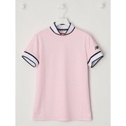 012-4166511-092-0 [ゴルフシャツ レディース半袖 モックネックプルオーバー 0サイズ ピンク]