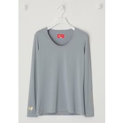 012-4967502-022-2 [UV 接触冷感 Uネック インナー プルオーバー レディース 2サイズ グレー]