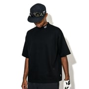 GOLF AND THE CITY ENJOY S/S MOCK TEE cac-01-2402-05 BLACK Mサイズ [アウトドア カットソー メンズ]