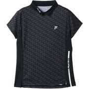 754646 [ゴルフ レディス 半袖 シャツ 柄 L/BK]