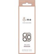 PM-A23CFLLP5PU [iPhone 15 Pro / 15 Pro Max カメラフィルム ガラス 高透明 強化ガラス 表面硬度10H 指紋防止 飛散防止 カメラレンズ保護カバー ＆me ラベンダー]
