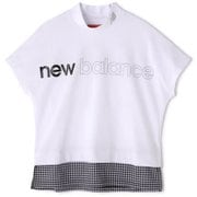 012-4166502-030-2 [ゴルフシャツ レディース接触冷感 フレンチスリーブ モックネック プルオーバー 2サイズ ホワイト]