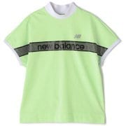 012-4166512-130-0 [ゴルフシャツ レディース 接触冷感 フレンチスリーブ モックネック プルオーバー 0サイズ ライトグリーン]