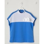 012-4166505-112-1 [ゴルフシャツ レディース フレンチスリーブ モックネック プルオーバー 1サイズ ブルー]
