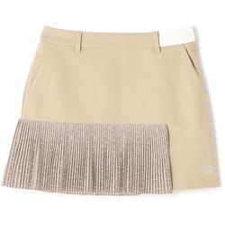 012-4134504-040-1 [ゴルフスカート レディース 接触冷感 UV ピクセルロゴ柄 スカート 1サイズ ベージュ]
